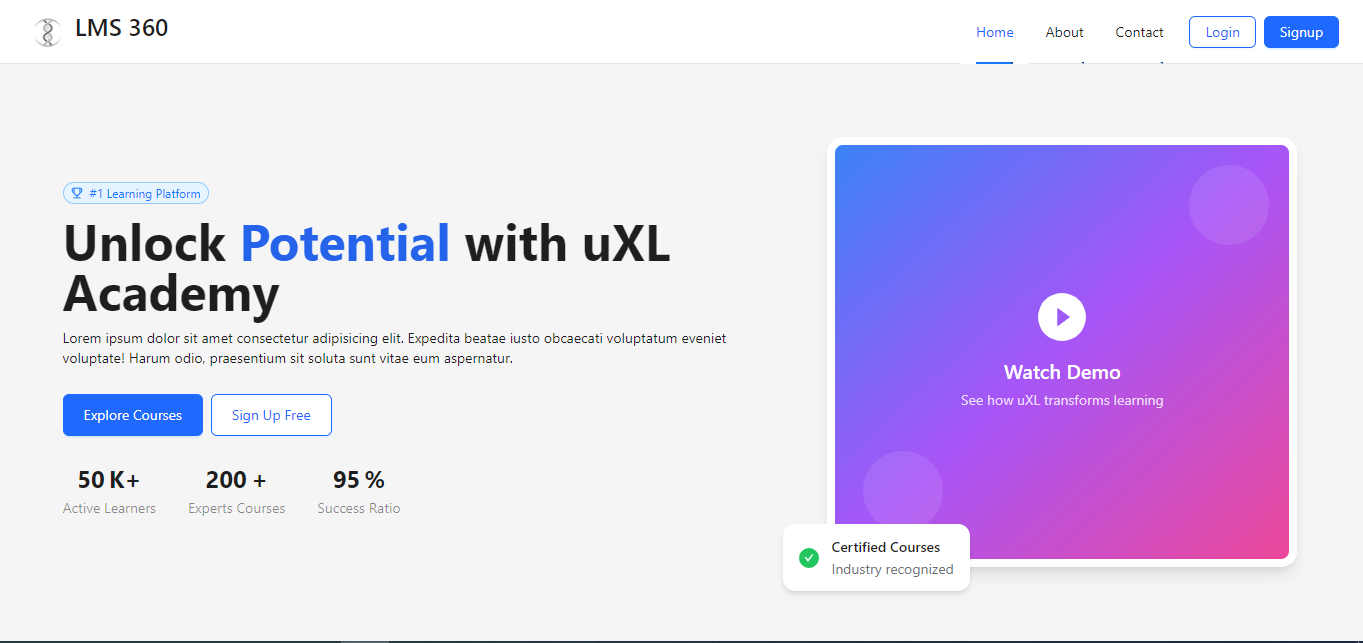 uXL-LMS Web Application